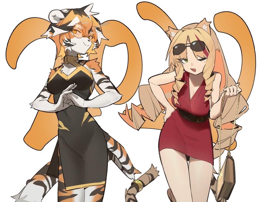 swire and waai fu (arknights) drawn by jianpan_xiafang_de_da_kongge