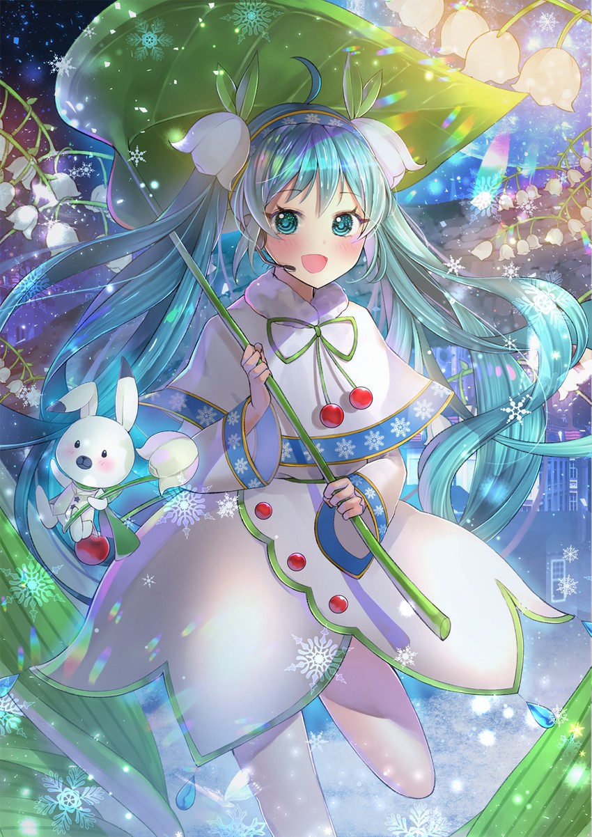 hatsune miku, yuki miku, and rabbit yukine (vocaloid) drawn by narami