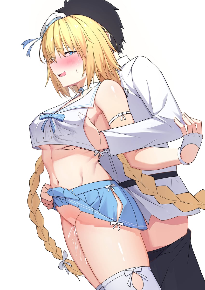 fujimaru ritsuka and jeanne d'arc (fate and 1 more) drawn by natu_zame