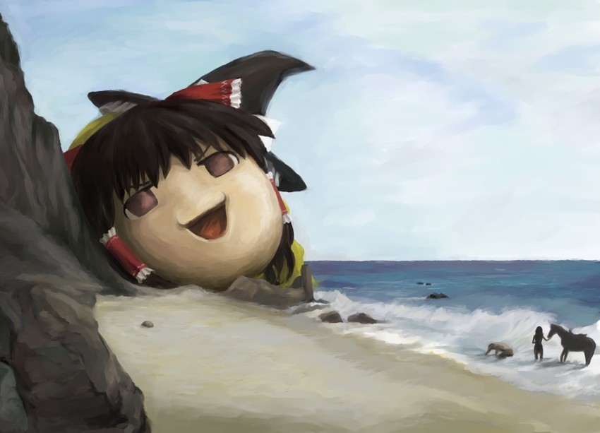 hakurei reimu and kirisame marisa (touhou and 1 more) drawn by arikui