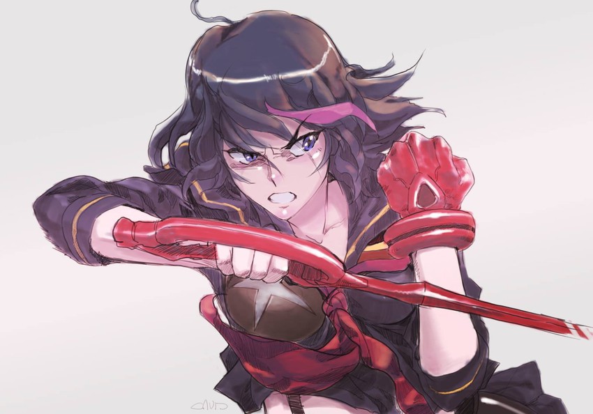 matoi ryuuko and senketsu (kill la kill) drawn by david_liu
