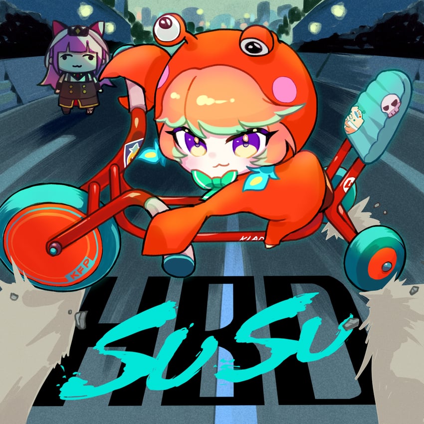 mori calliope, takanashi kiara, weird cat, and crabbywawa (hololive and 1 more) drawn by susulemon_kfp