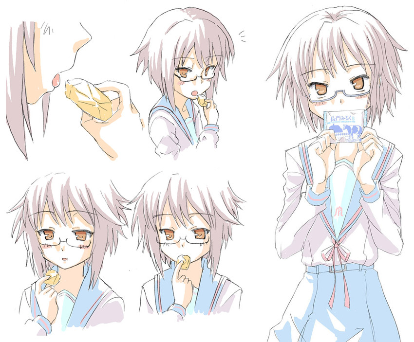 nagato yuki (suzumiya haruhi no yuuutsu and 1 more) drawn by kozou_(rifa)