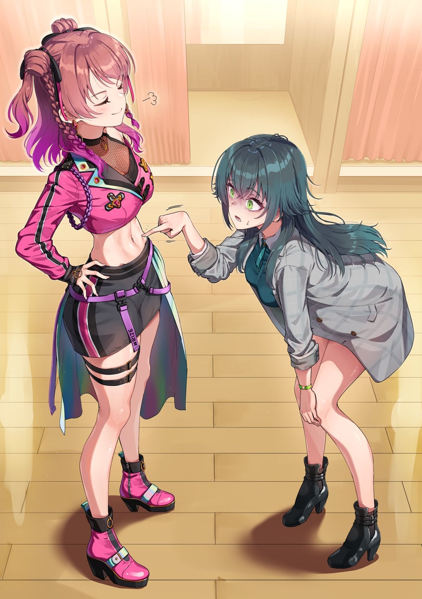 hanami saki and tsukimura temari (idolmaster and 1 more) drawn by kamille_(vcx68)