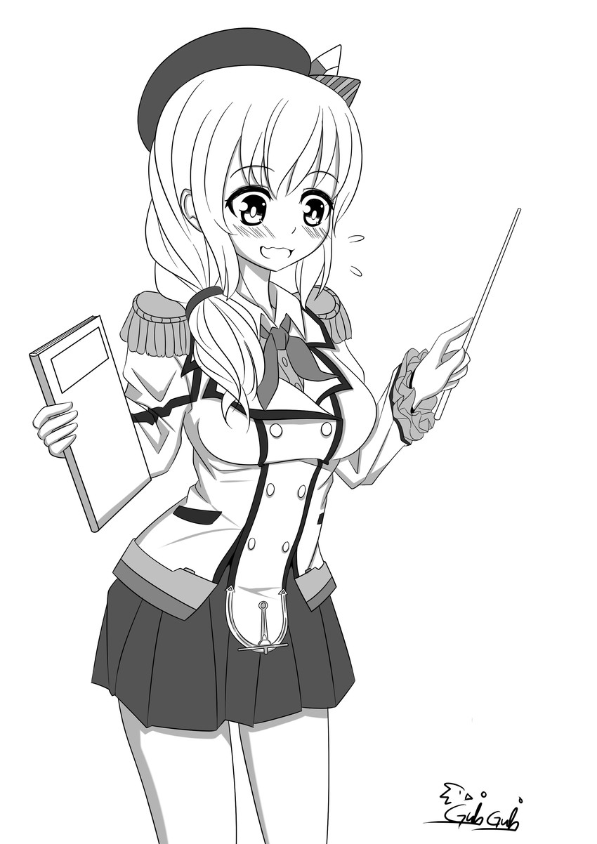 kashima, ellen baker, and little blue (kantai collection and 1 more) drawn by guin_guin
