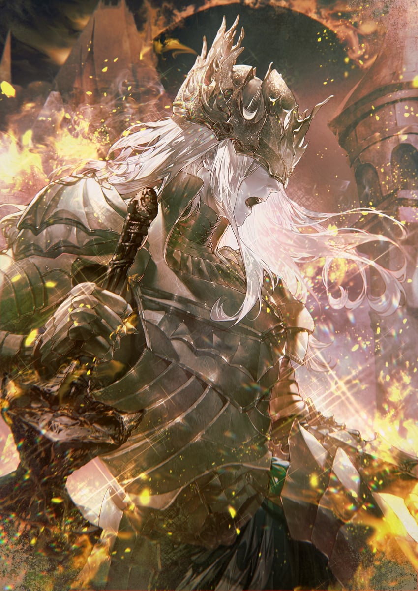 lorian (dark souls and 1 more) drawn by cuso4_suiwabutu