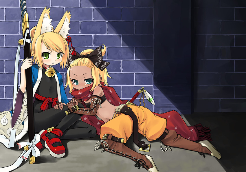 samurai, namuna, rogue, and hatch (7th dragon) drawn by minami_juujisei