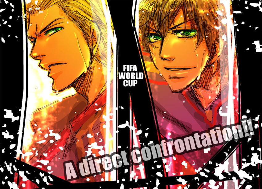 germany and spain (axis powers hetalia and 2 more) drawn by akiyama_hanao