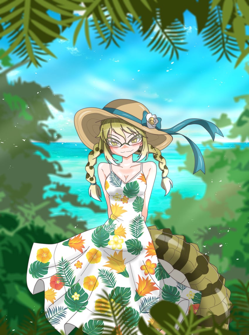 spectacled caiman (kemono friends and 1 more) drawn by inukisi222