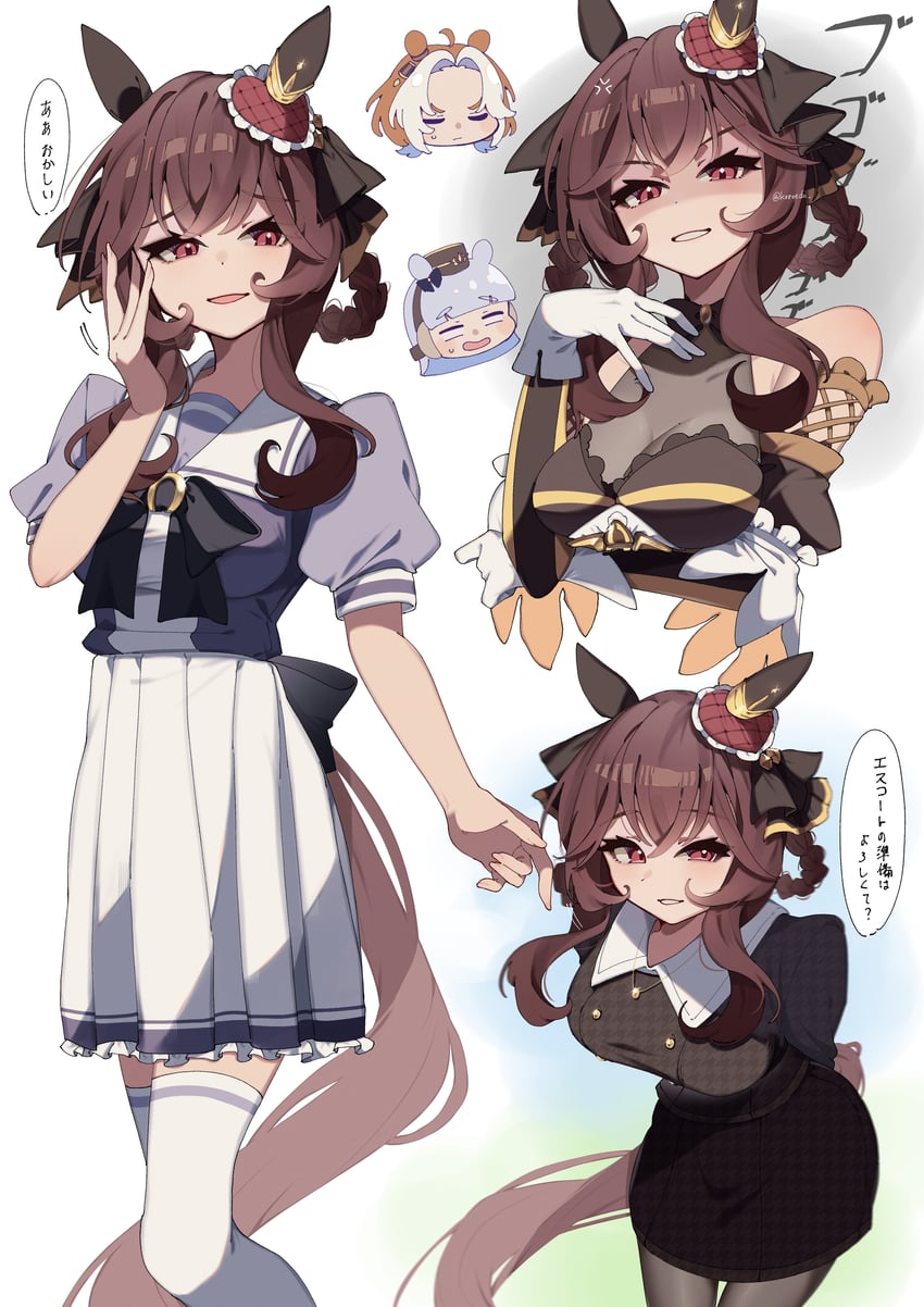 gold ship, gentildonna, and orfevre (umamusume) drawn by koroeda6