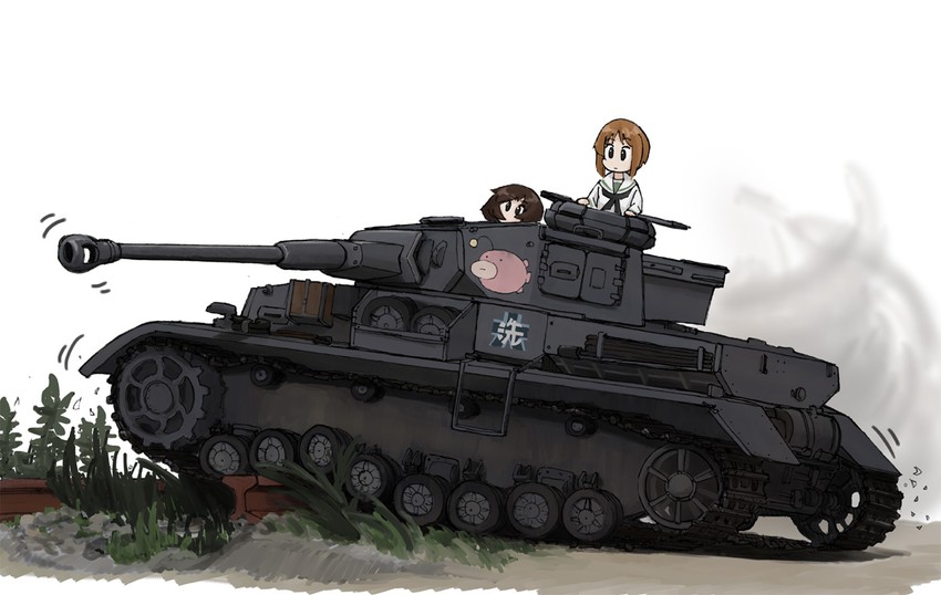 nishizumi miho and akiyama yukari (girls und panzer) drawn by nogitatsu
