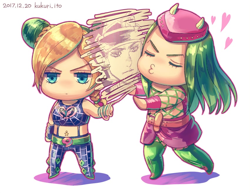 kujo jotaro, kujo jolyne, and narciso anasui (jojo no kimyou na bouken and 1 more) drawn by dyresbroom