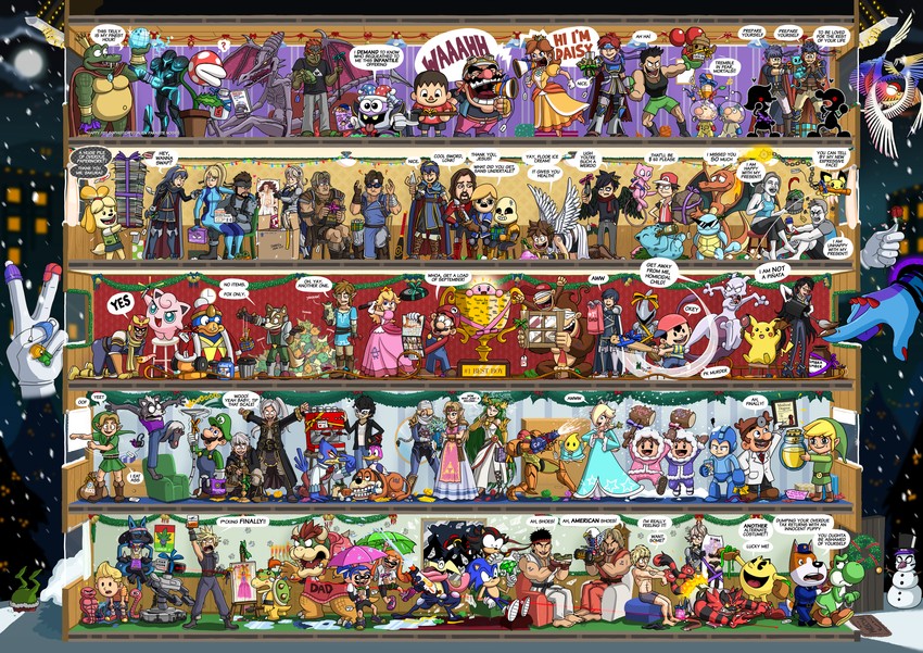 link, inkling player character, pikachu, princess zelda, inkling girl, and 107 more (pokemon and 65 more) drawn by abel_hagen