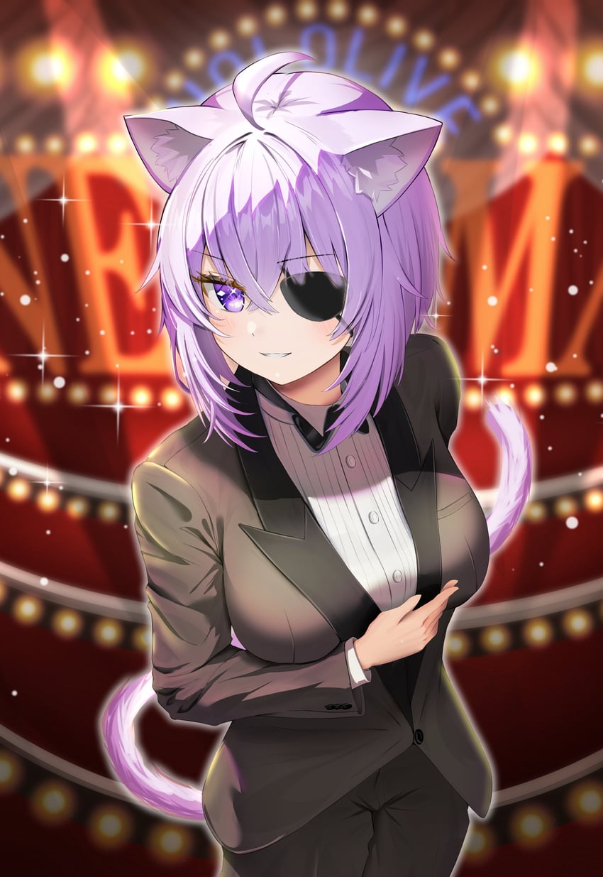 nekomata okayu and majima goro (hololive and 2 more) drawn by torakichi_888