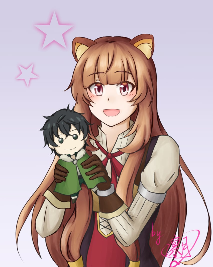 raphtalia and iwatani naofumi (tate no yuusha no nariagari) drawn by sylvia_rintsuki