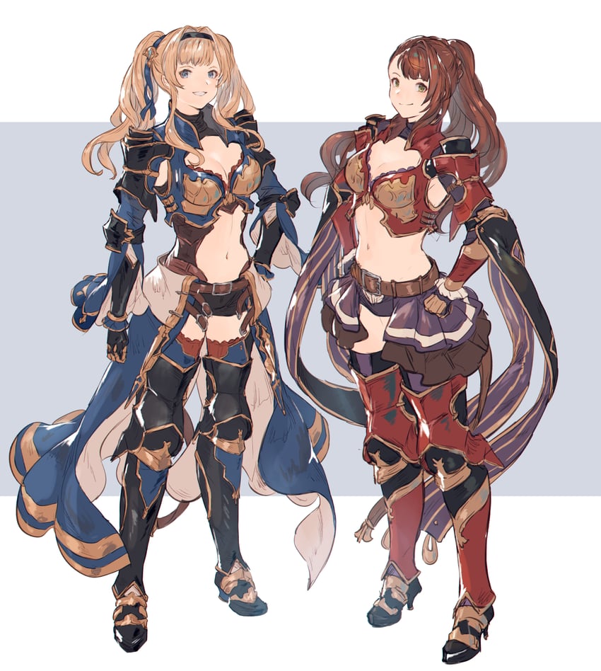 zeta and beatrix (granblue fantasy) drawn by hibana_(hibana_ztlv)