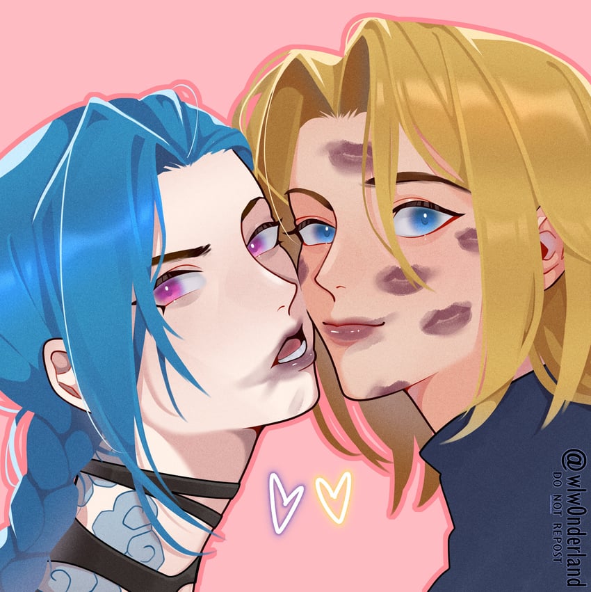 jinx, lux, and arcane jinx (league of legends and 1 more) drawn by wlw0nderland