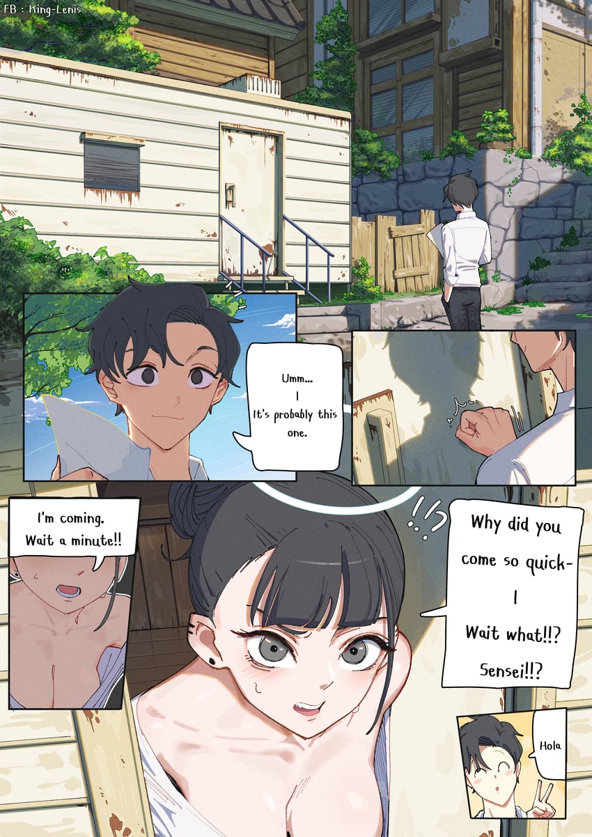 sensei and sukeban (blue archive and 1 more) drawn by king-lenis