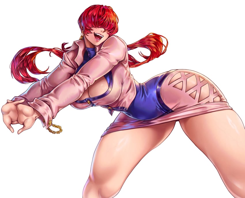 shermie (the king of fighters and 2 more) drawn by owlkii