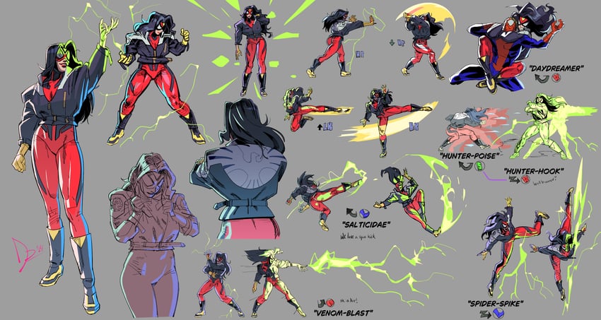 spider-man, peter parker, spider-woman, and jessica drew (marvel and 1 more) drawn by diepod