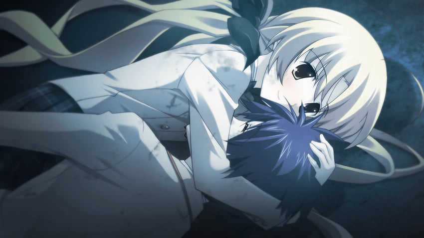 nishijou takumi and orihara kozue (chaos;head and 1 more) drawn by matsuo_yukihiro
