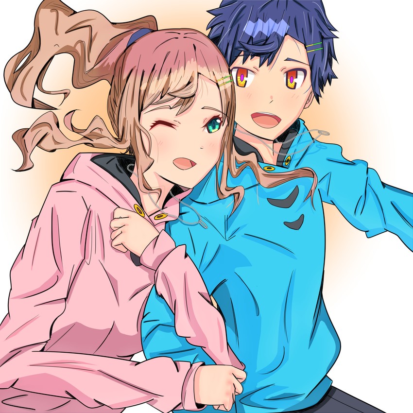 minami yume and asanaka yomogi (gridman universe and 1 more) drawn by rickey