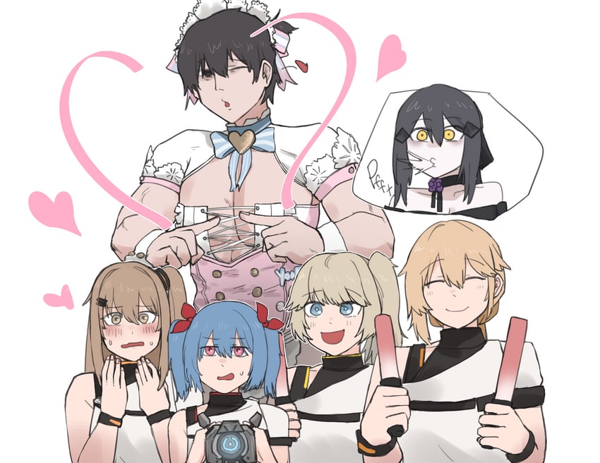 commander, dinergate, ots-14, k2, groza, and 5 more (girls' frontline and 1 more) drawn by natawaru