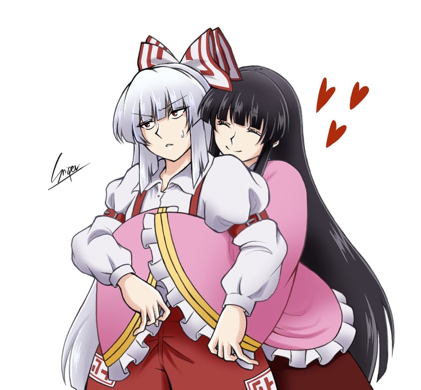 fujiwara no mokou and houraisan kaguya (touhou) drawn by sniper16783072