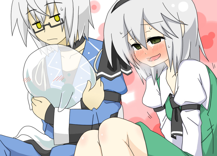 konpaku youmu and morichika rinnosuke (touhou) drawn by sag_(karehabase)