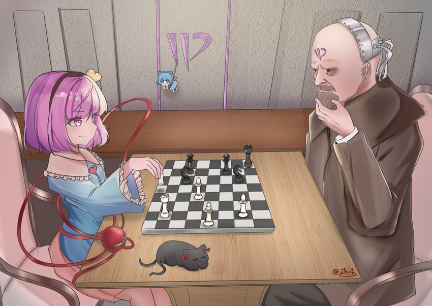 cirno, komeiji satori, kaenbyou rin, and yuri (touhou and 3 more) drawn by 2091966