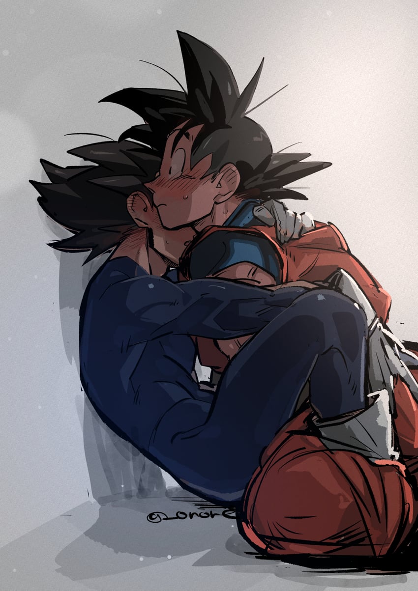 son goku and vegeta (dragon ball and 1 more) drawn by onore