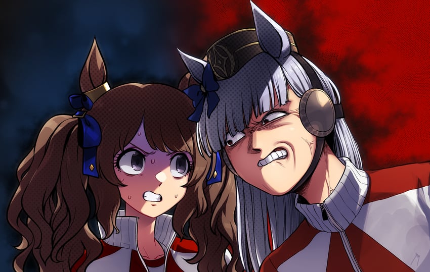 gold ship and tosen jordan (umamusume) drawn by takahashi_umori