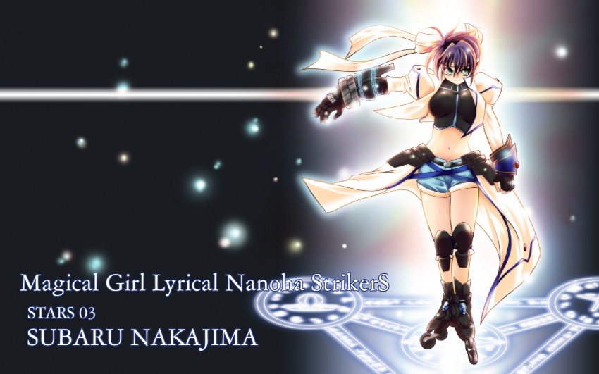 subaru nakajima, revolver knuckle, and mach caliber (lyrical nanoha and 1 more) drawn by aoi_sakuya