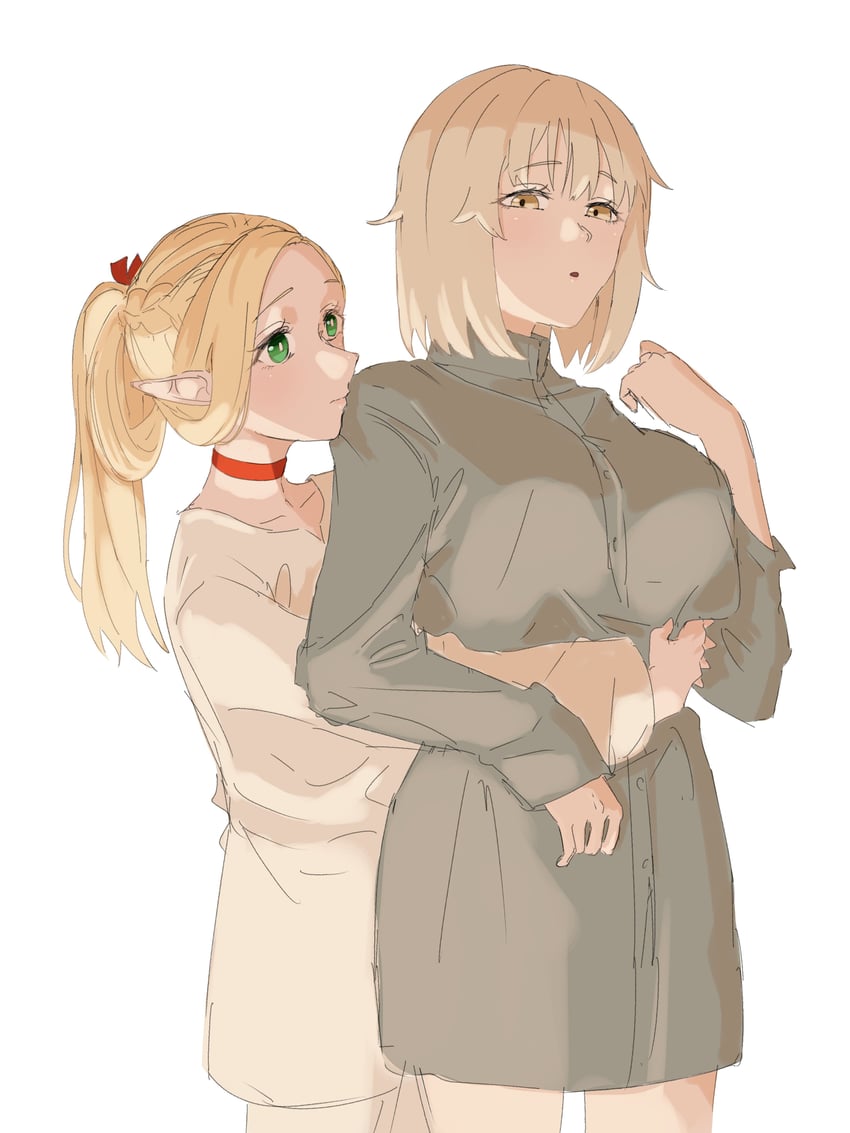 marcille donato and falin touden (dungeon meshi) drawn by dol_ce_hmhn