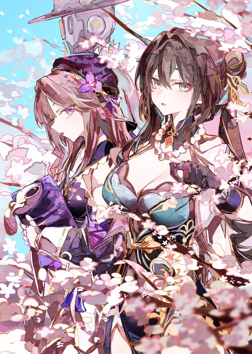 herta, ruan mei, and screwllum (honkai and 1 more) drawn by cocoballking