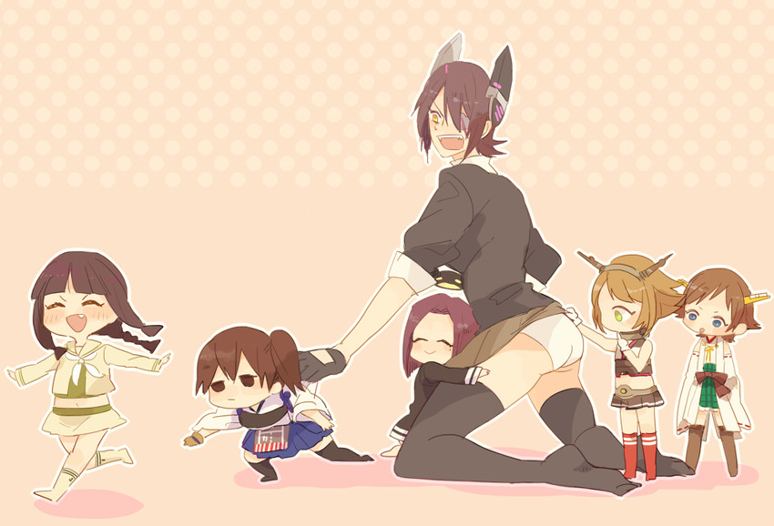 kaga, tenryuu, kitakami, mutsu, tatsuta, and 3 more (kantai collection) drawn by zhezi