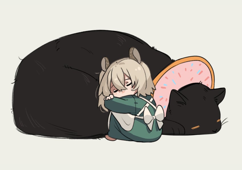 nimi nightmare and baby bean (indie virtual youtuber) drawn by fongban_illust
