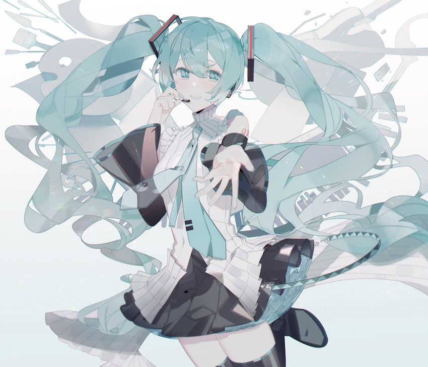 hatsune miku (vocaloid and 1 more) drawn by yuzuki_(yuzuplanet)
