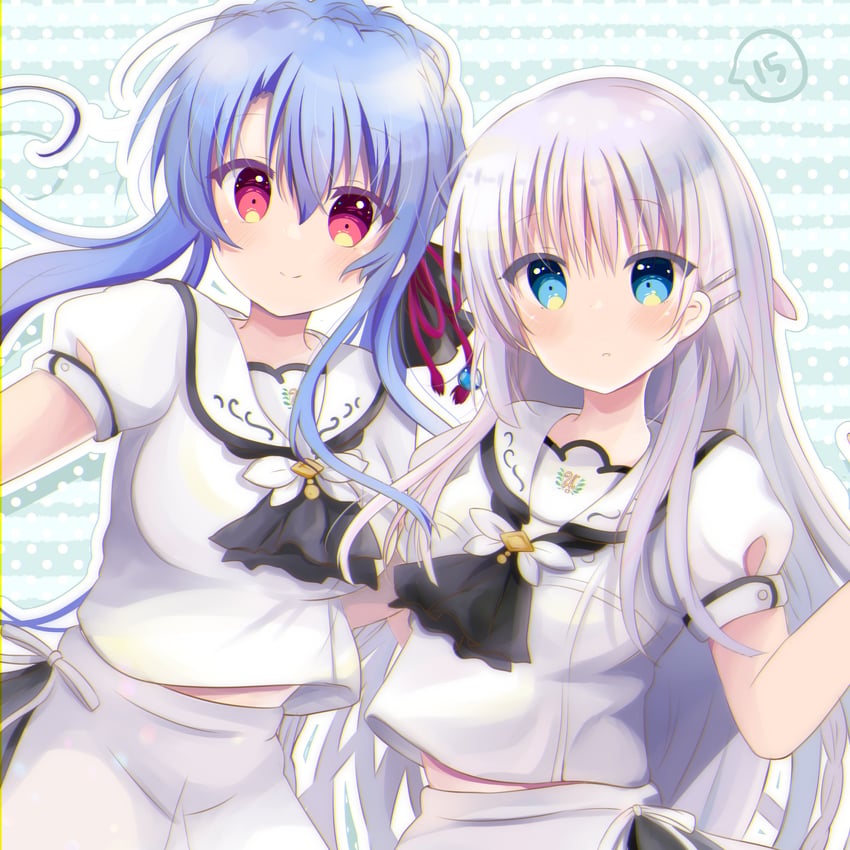 naruse shiroha and sorakado ao (summer pockets) drawn by ura_(ura-tennislove)