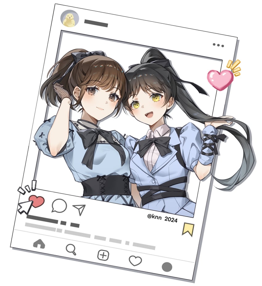 hazuki ren and aoyama nagisa (love live! and 3 more) drawn by jingshenquan