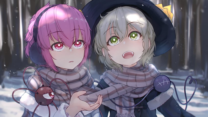 komeiji koishi and komeiji satori (touhou) drawn by senzaicha_kasukadoki