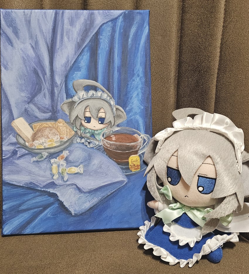 izayoi sakuya and inu sakuya (touhou) drawn by marina_killer_red