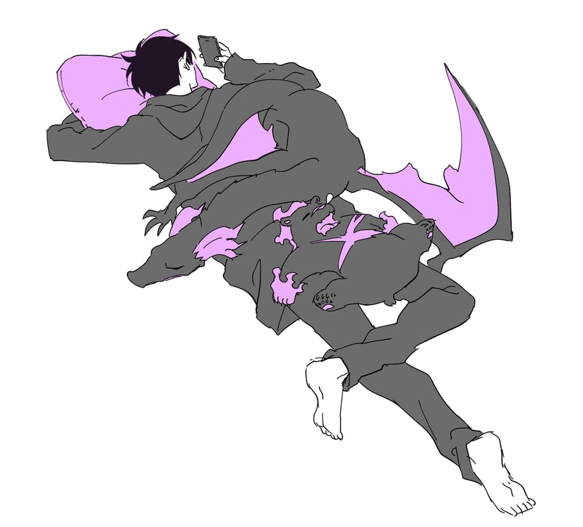 sung jin-woo, tank, and kaisel (solo leveling) drawn by 8mo10