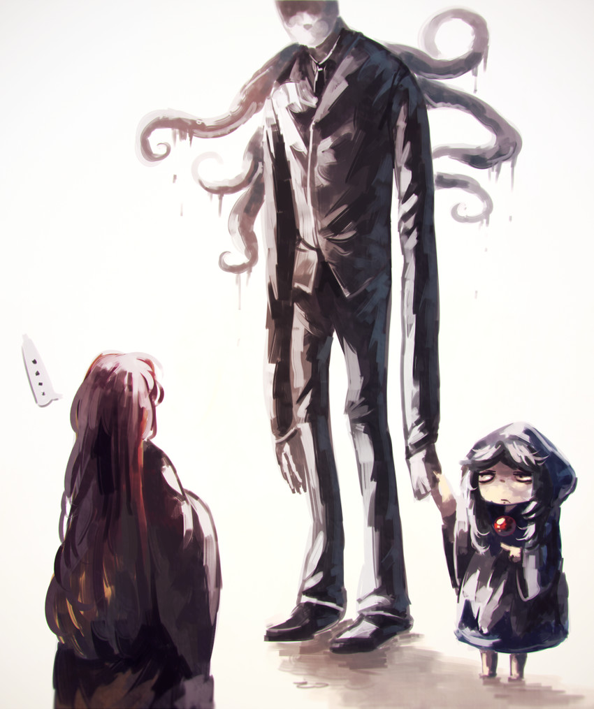 hijiri byakuren, kumoi ichirin, and slender man (touhou and 1 more) drawn by koto_inari