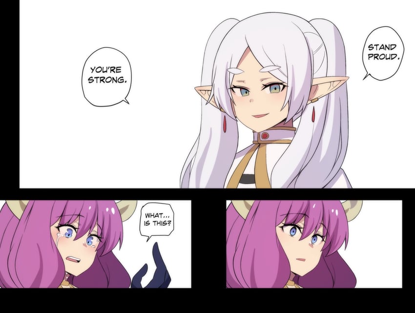 frieren and aura (sousou no frieren and 1 more) drawn by hinghoi