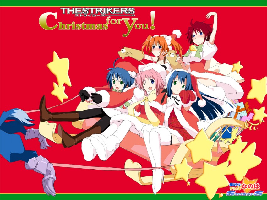 subaru nakajima, teana lanster, yuuno scrya, caro ru lushe, ginga nakajima, and 2 more (lyrical nanoha and 1 more) drawn by okiura