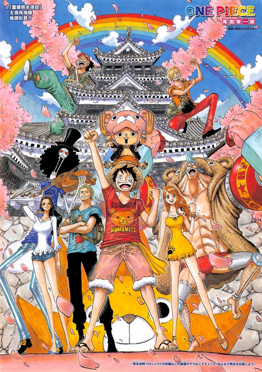 nami, monkey d. luffy, nico robin, roronoa zoro, sanji, and 4 more (one piece) drawn by oda_eiichirou