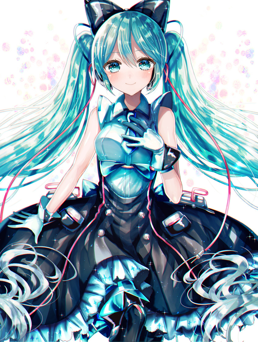 hatsune miku and magical mirai miku (vocaloid and 1 more) drawn by abandon_ranka