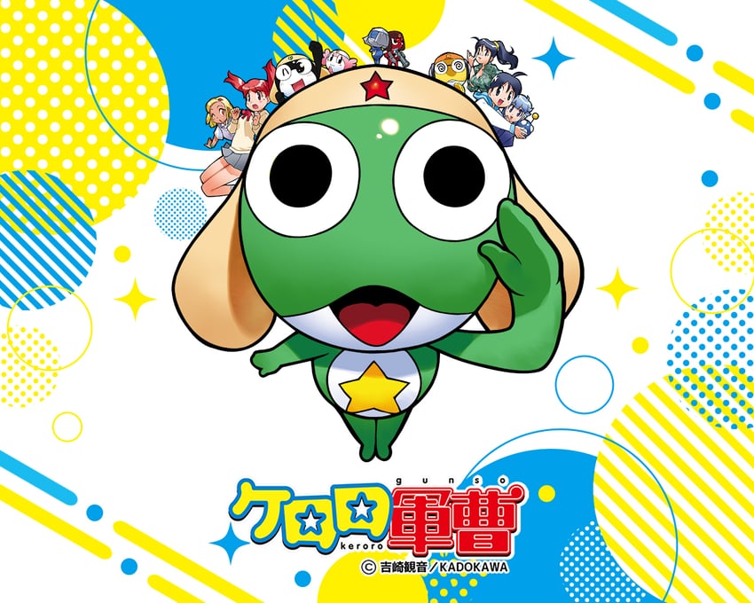 keroro, angol mois, hinata natsumi, giroro, tamama, and 6 more (keroro gunsou) drawn by yoshizaki_mine