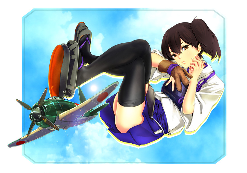 kaga, narancia ghirga, and aerosmith (kantai collection and 1 more) drawn by infinote